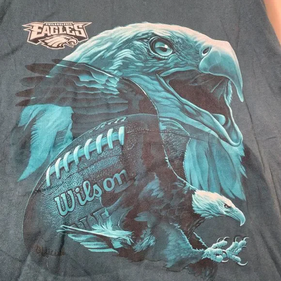 Vintage 90s Philadelphia Eagles Shirt USA XL Pro Player Single Stitch Big Eagle - Picture 4 of 9